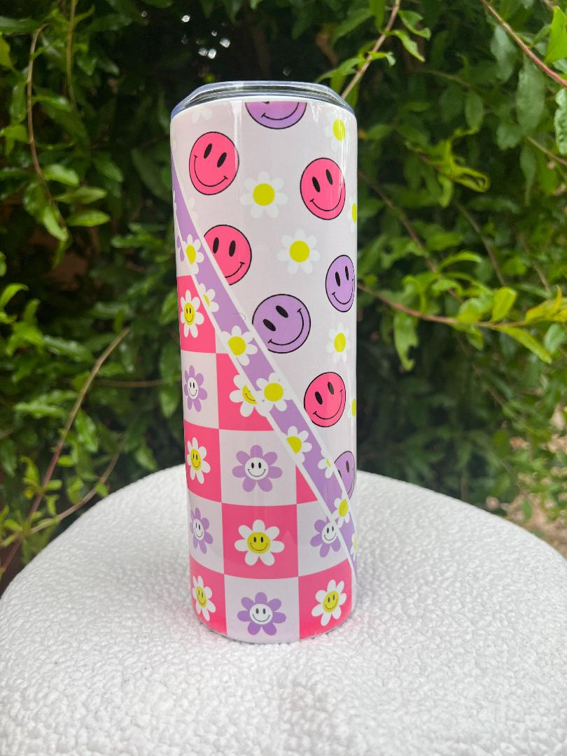 Happy Face Daisy Tumbler