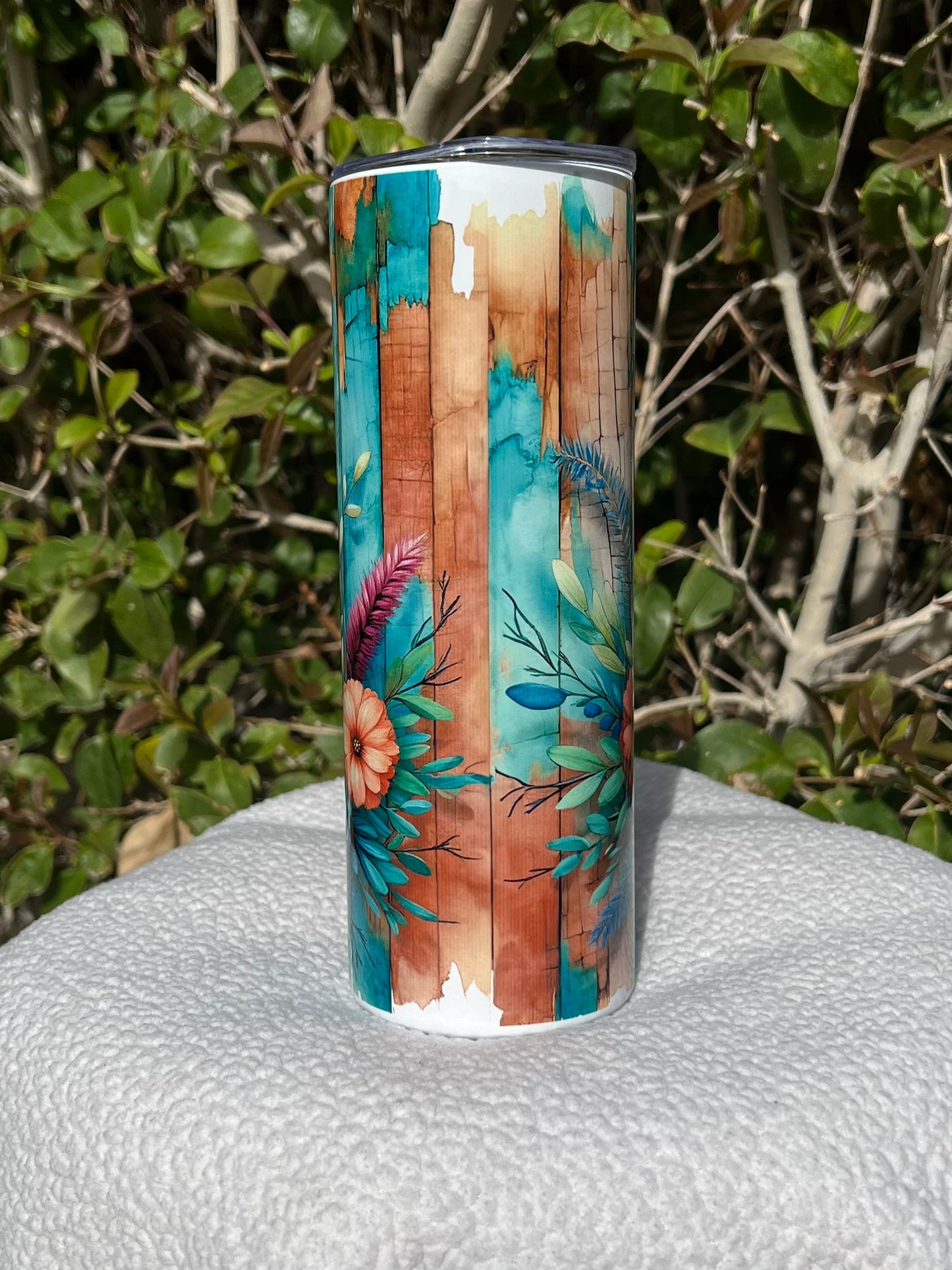 Flowered Cross Tumbler