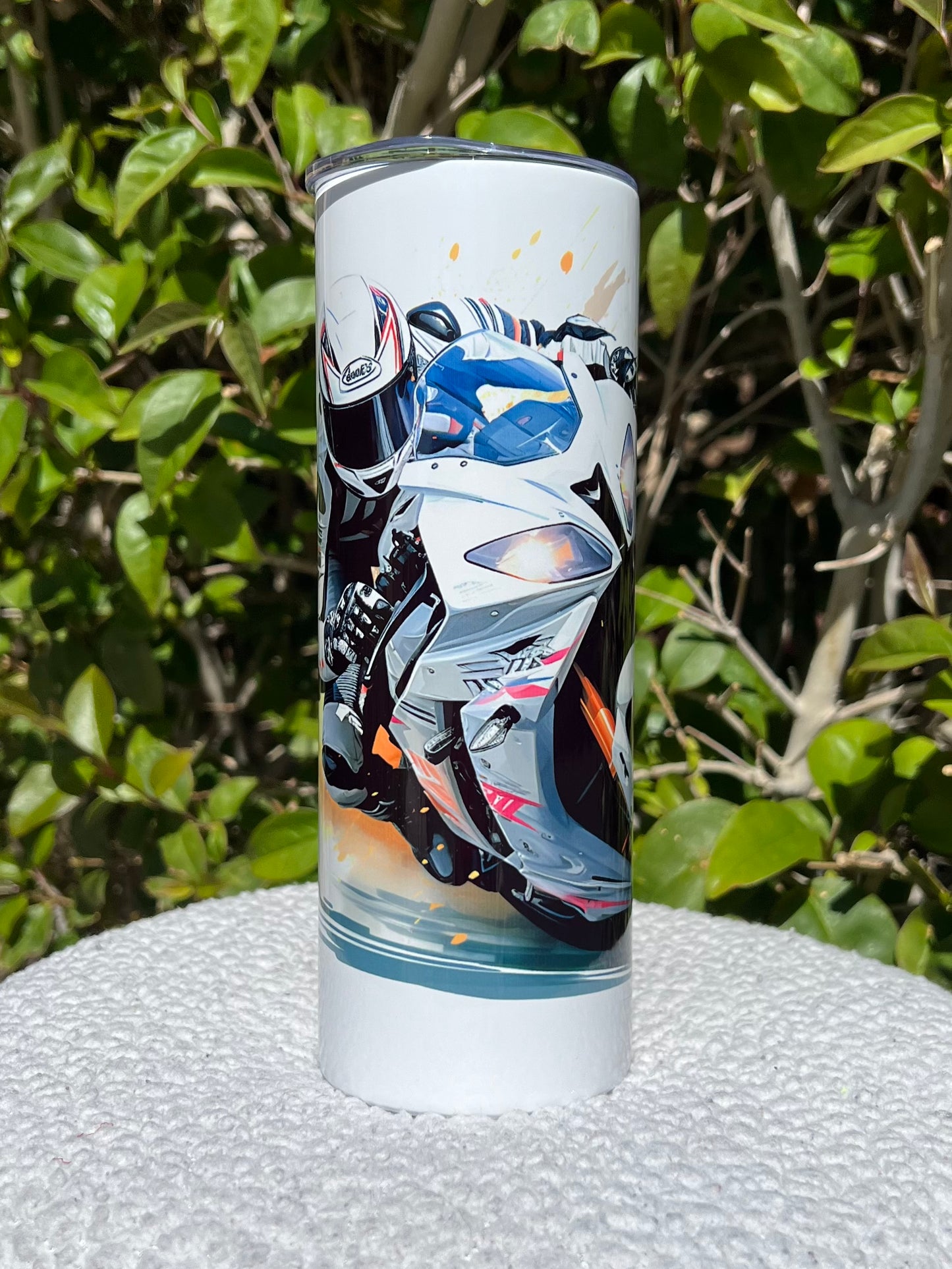 Drifting Sports Bike Tumbler