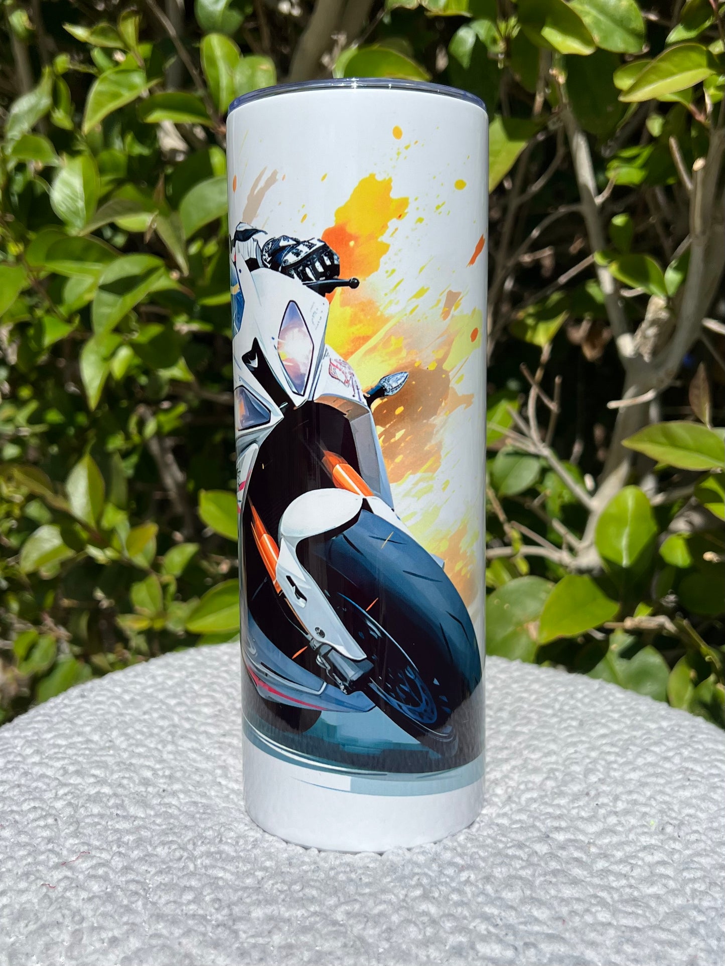 Drifting Sports Bike Tumbler