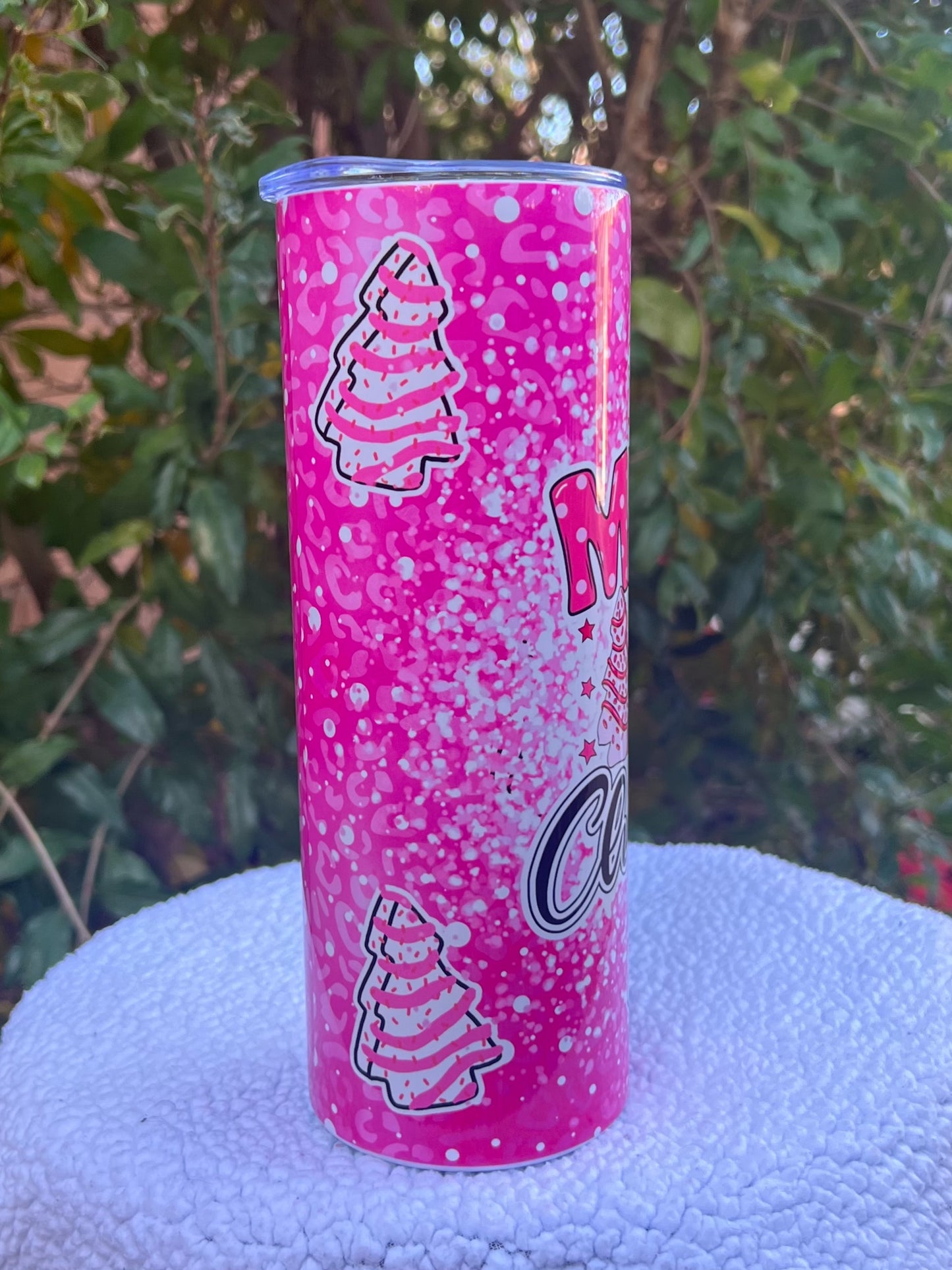 Pink Merry Christmas Tumbler