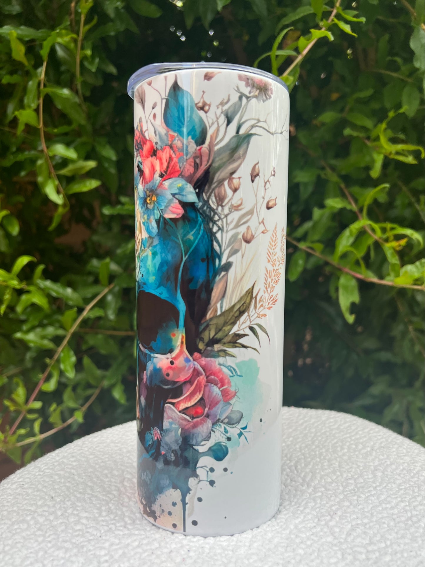 Floral Skull Tumbler