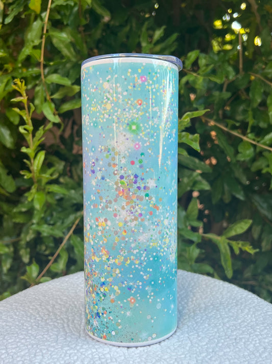 Blue glitter Tumbler