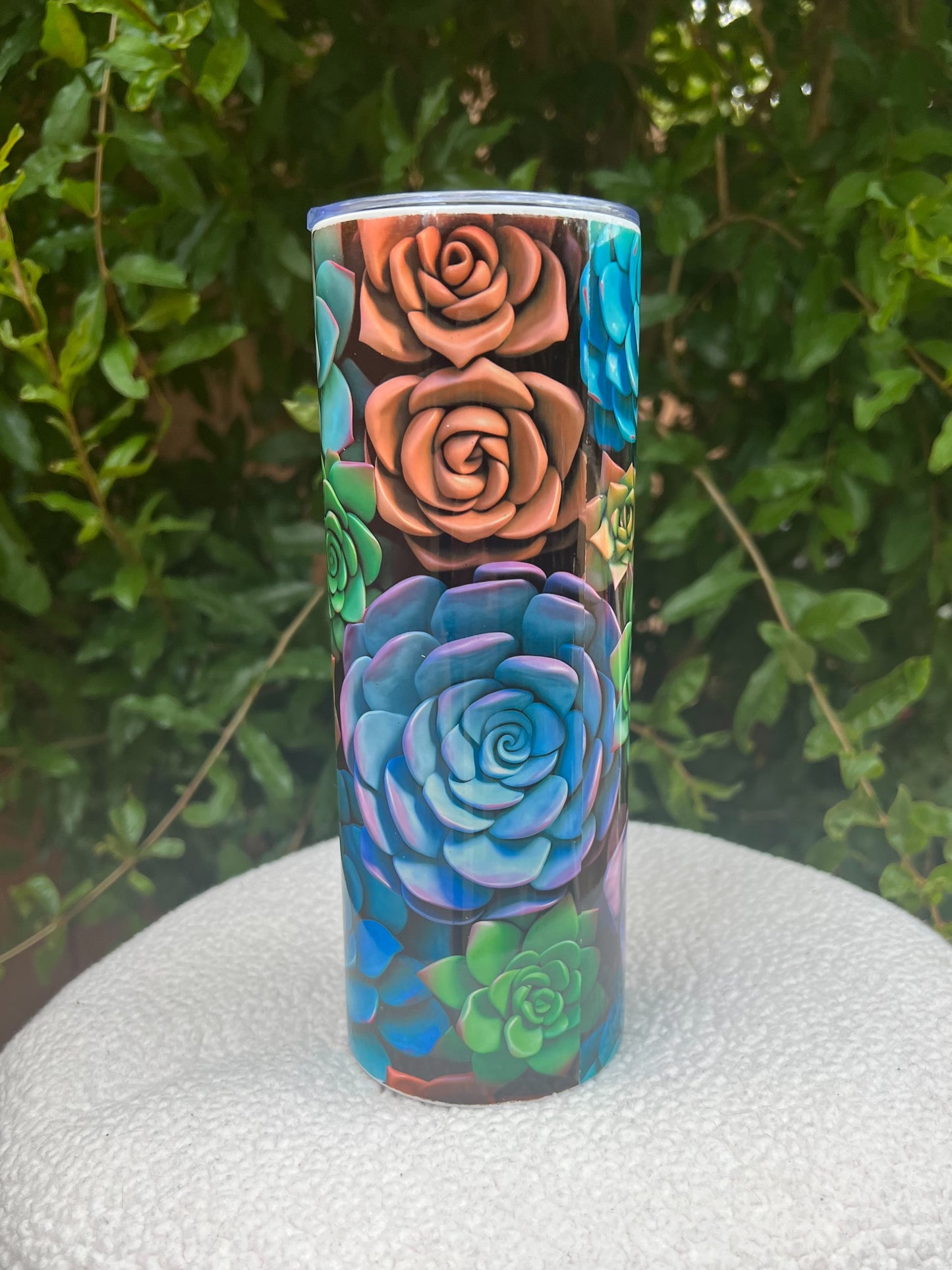 Succulent 3D Tumbler (colors are brighter in person)