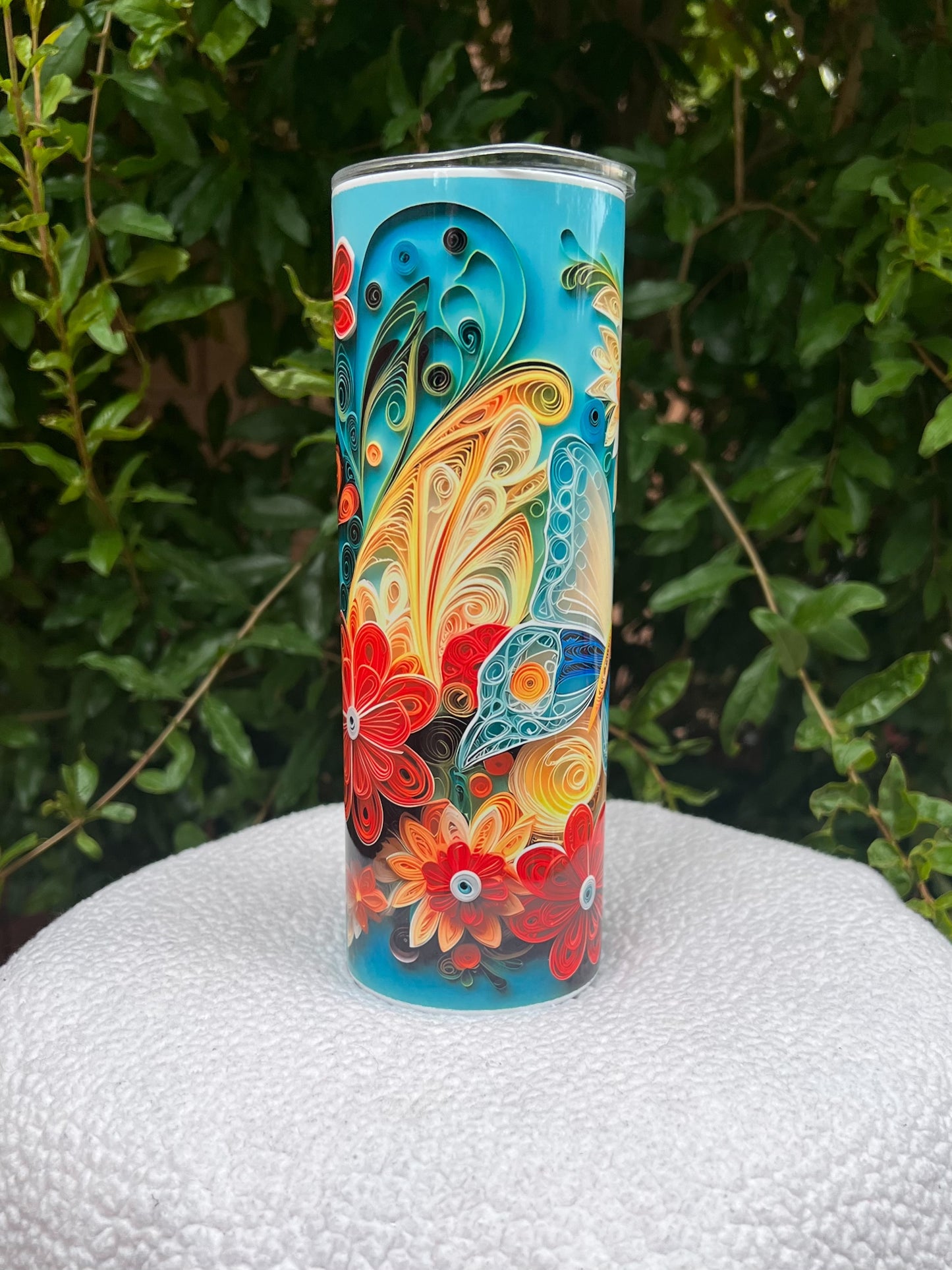 3D butterfly floral Tumbler