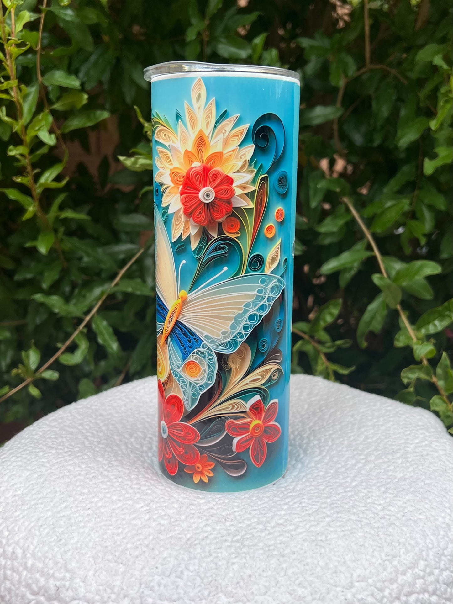 3D butterfly floral Tumbler