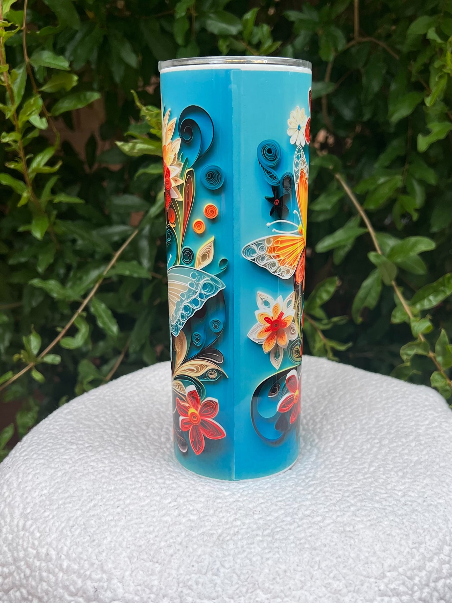 3D butterfly floral Tumbler