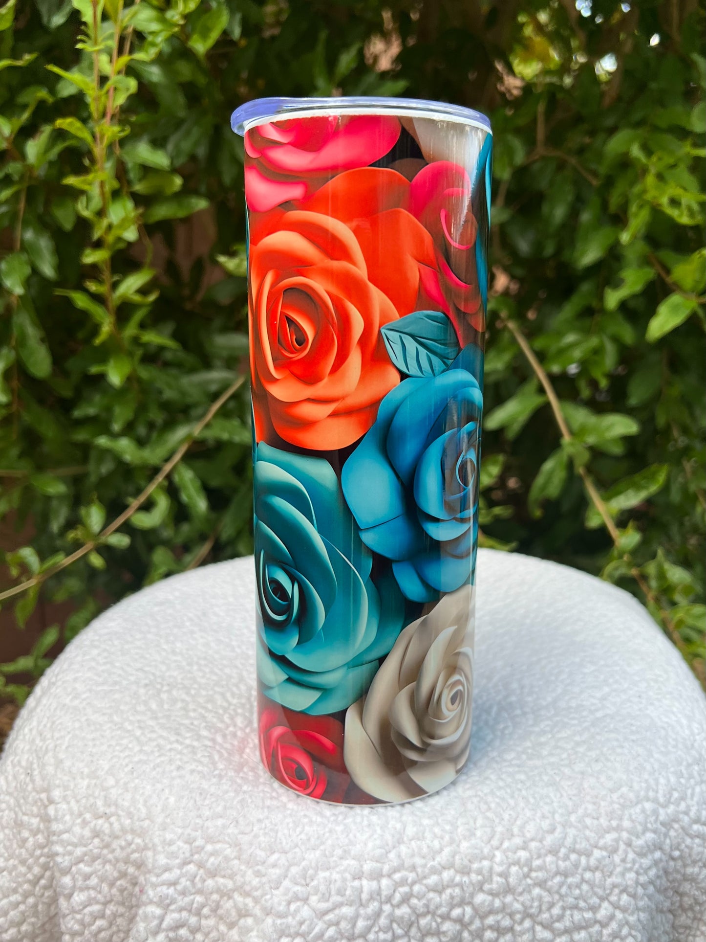 3D Roses Tumbler