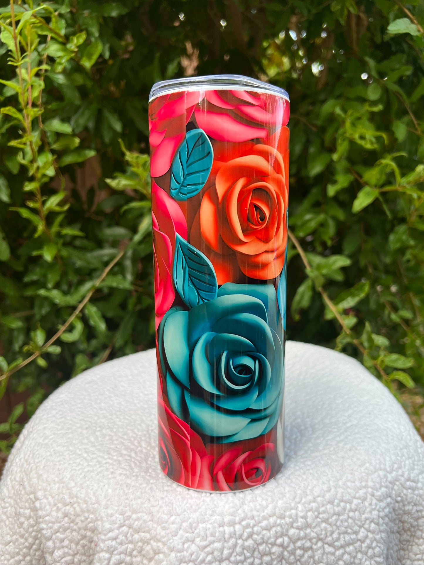 3D Roses Tumbler