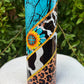 Turquoise animal print Tumbler