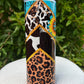 Turquoise animal print Tumbler