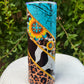 Turquoise animal print Tumbler