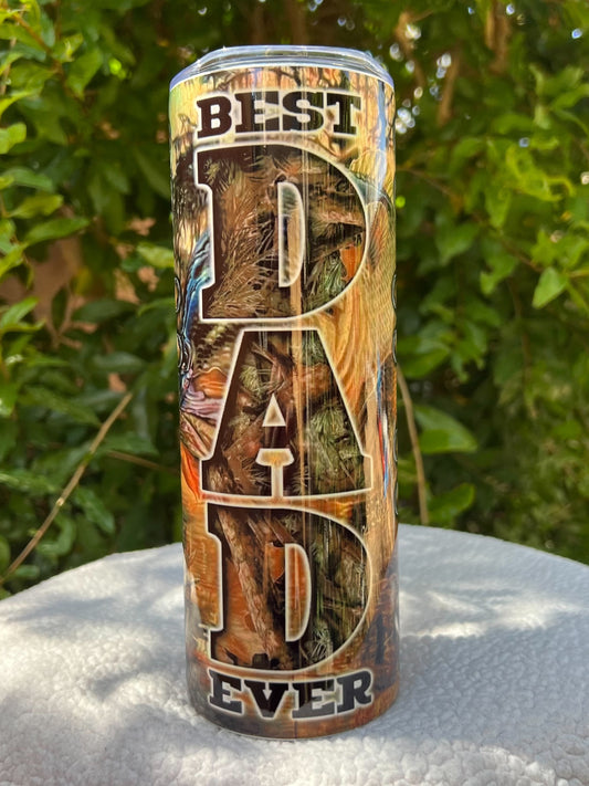 Best Dad Ever Camo Tumbler