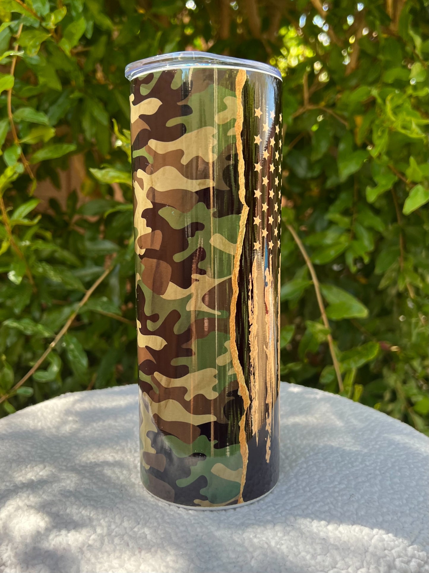 Best Dad Ever Flag Camo Tumbler