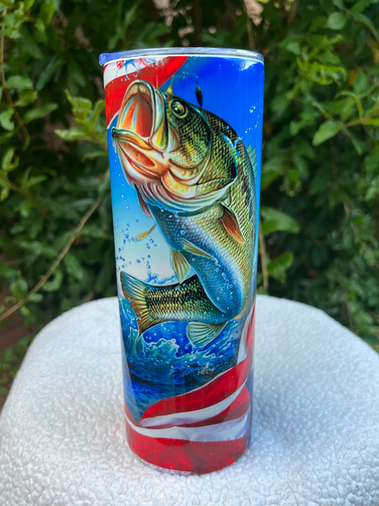 Patriotic Bass Tumbler