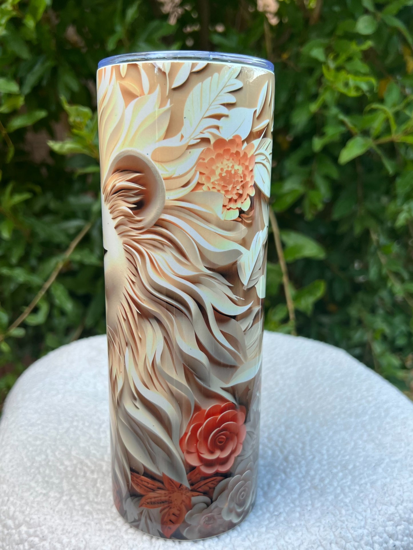 Floral Lion Tumbler