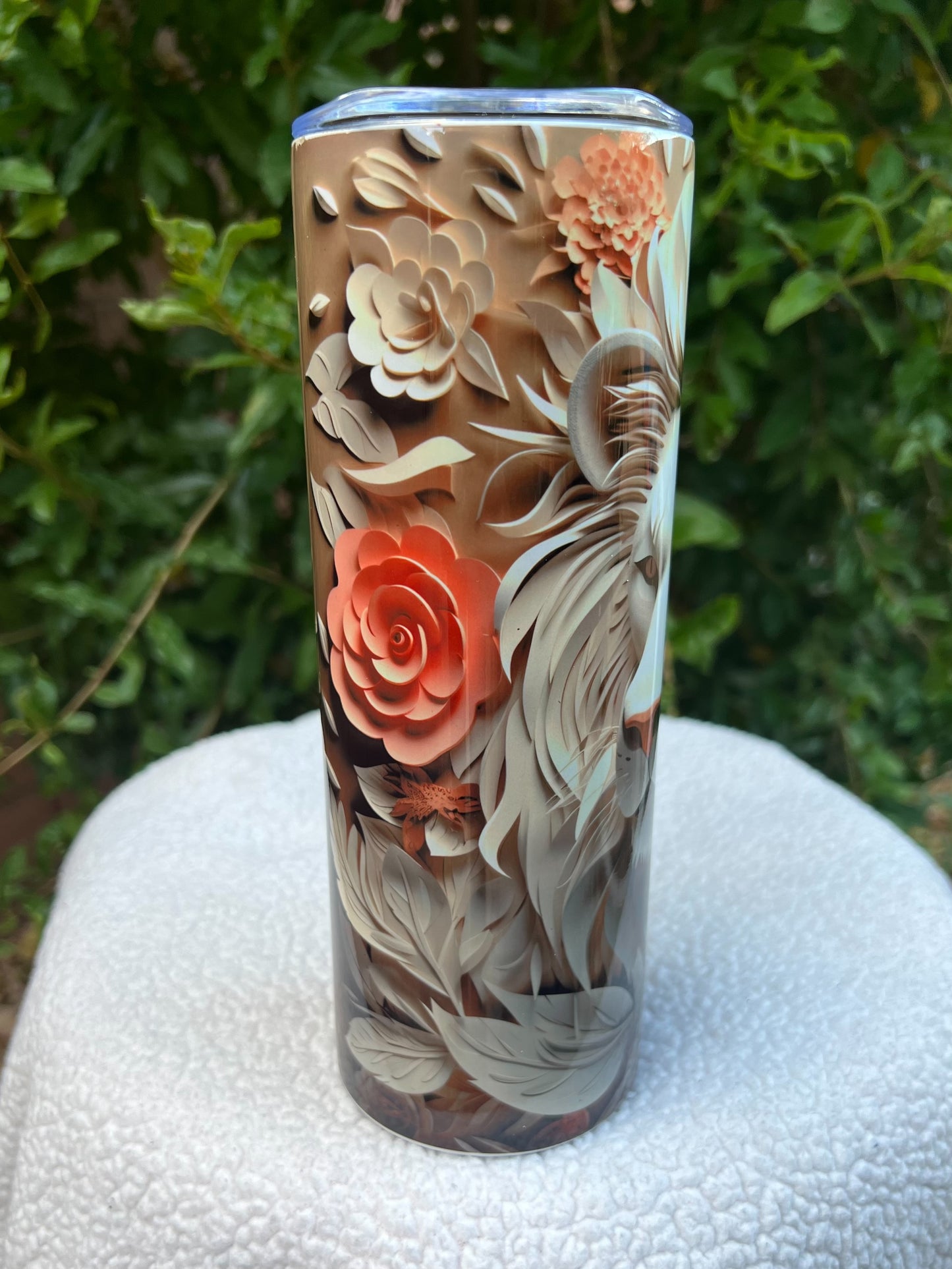 Floral Lion Tumbler