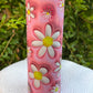 Pink Daisy Shadow Tumbler