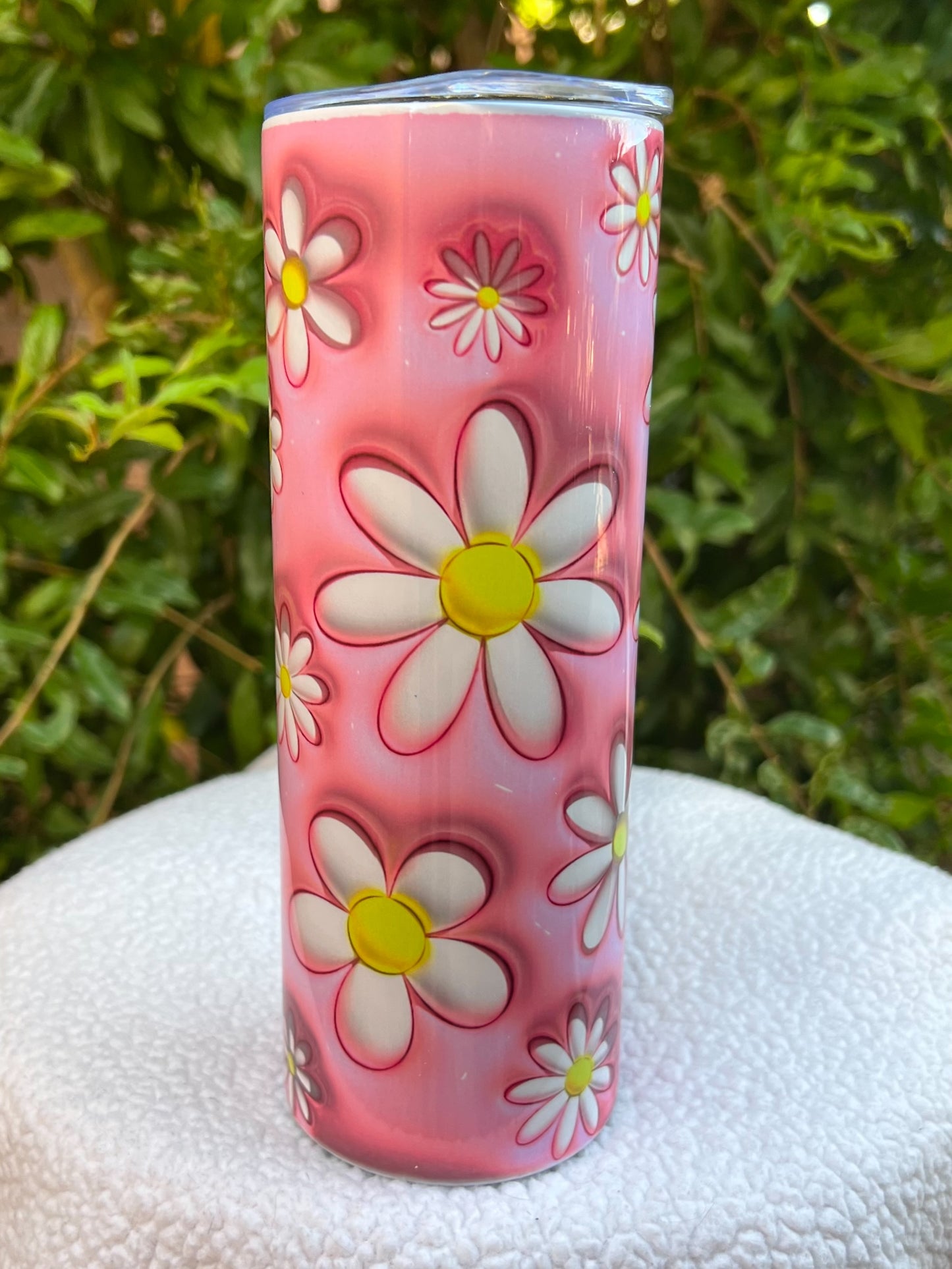 Pink Daisy Shadow Tumbler