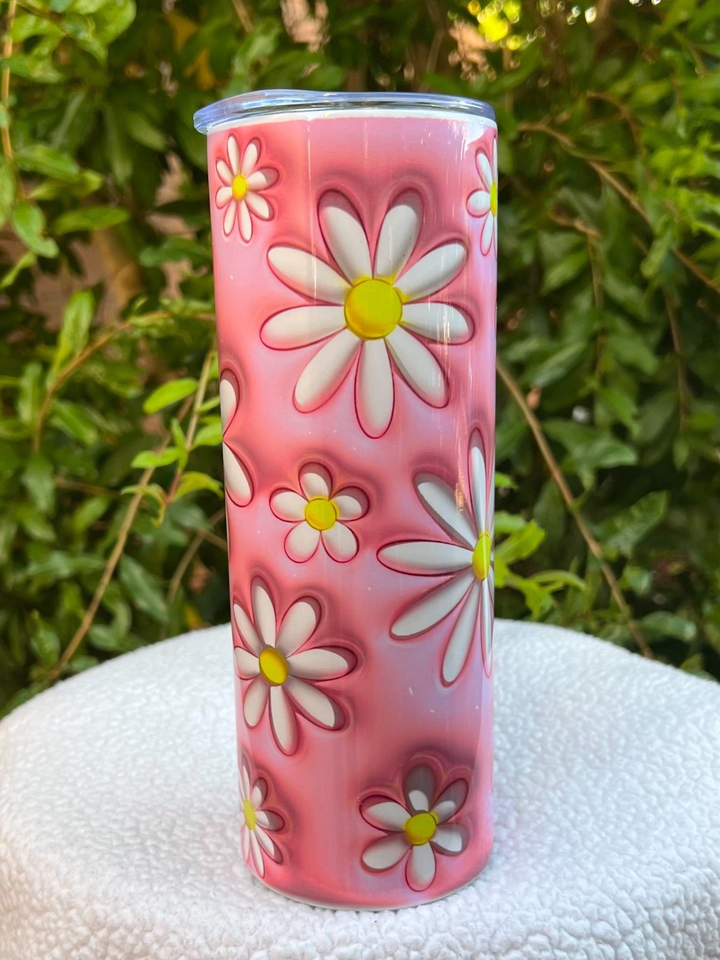 Pink Daisy Shadow Tumbler