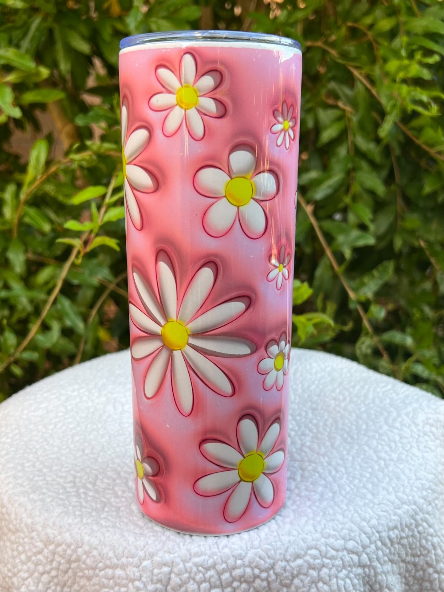 Pink Daisy Shadow Tumbler