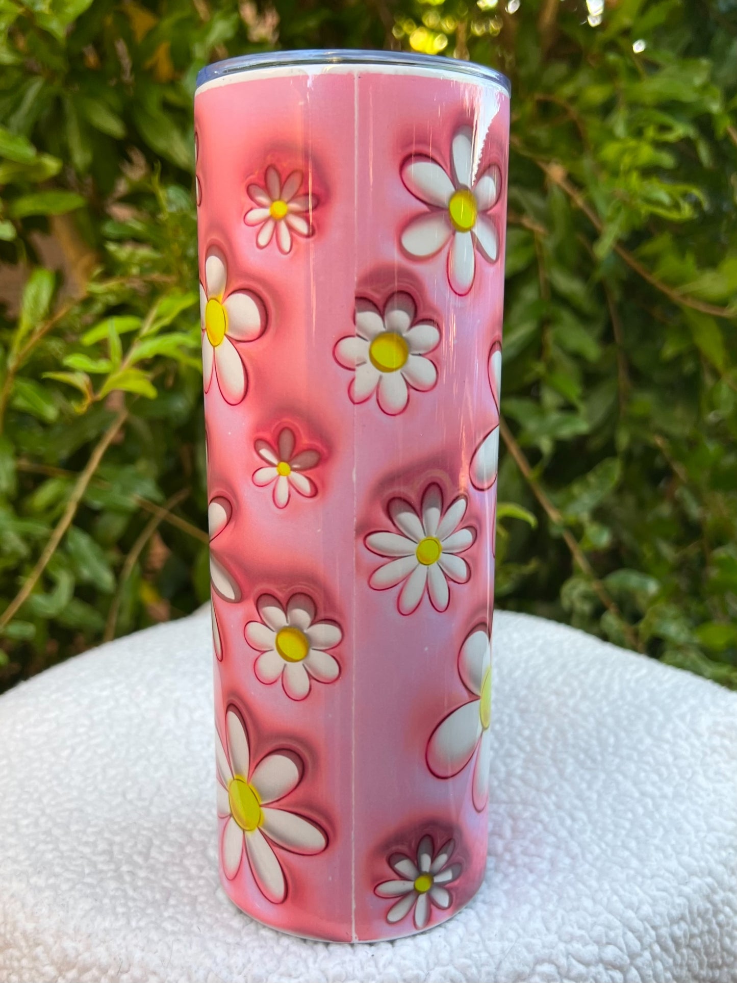 Pink Daisy Shadow Tumbler