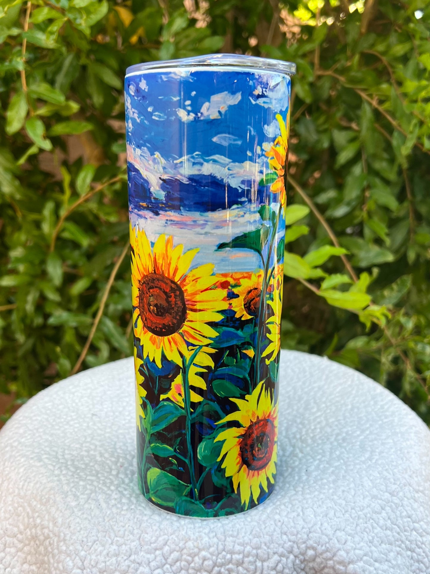 Sunflower Painting Tumbler