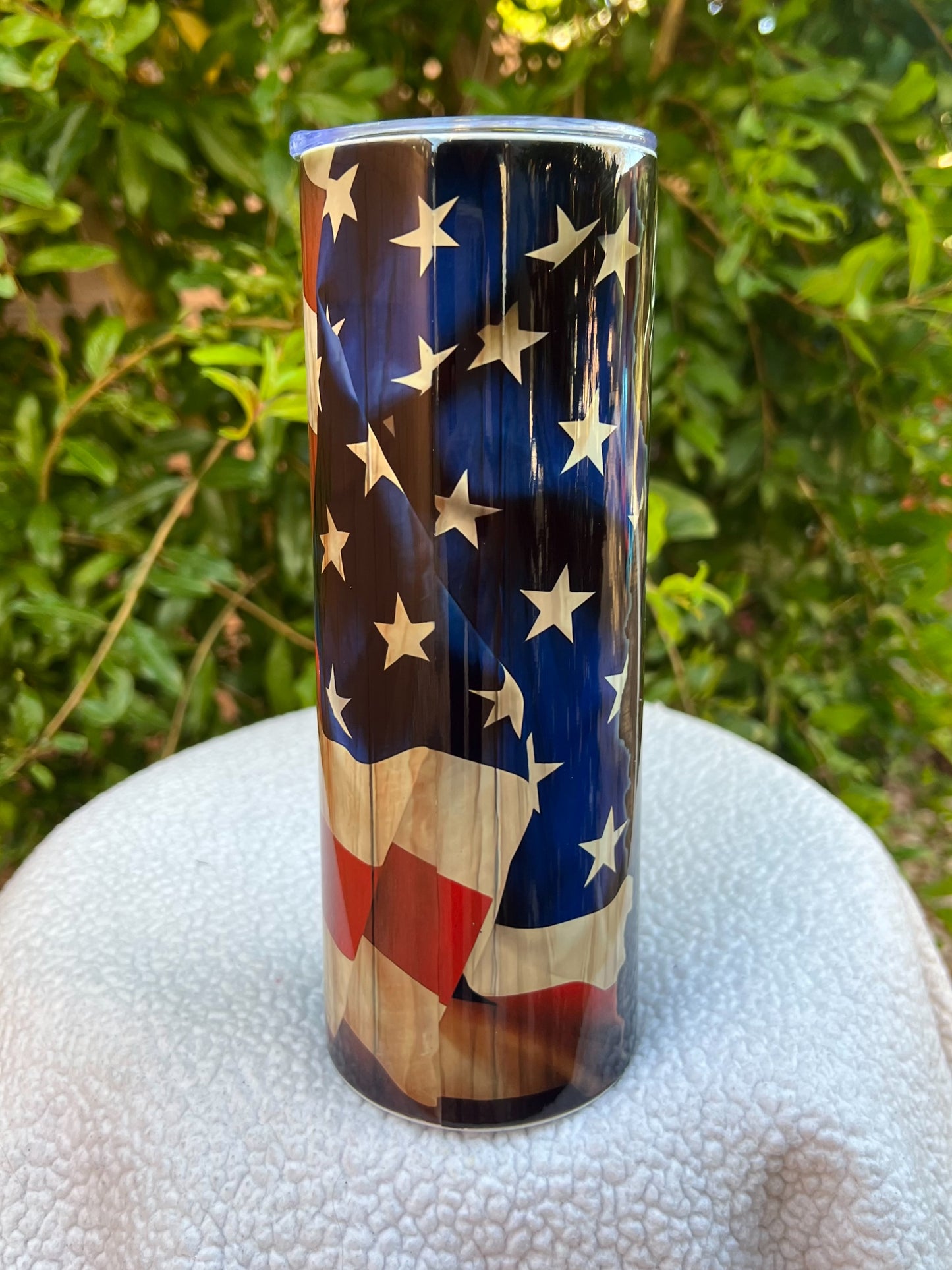 American Flag Deer Tumbler