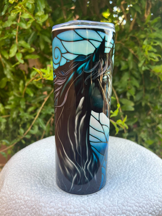 Stained Glass Stallion Tumbler