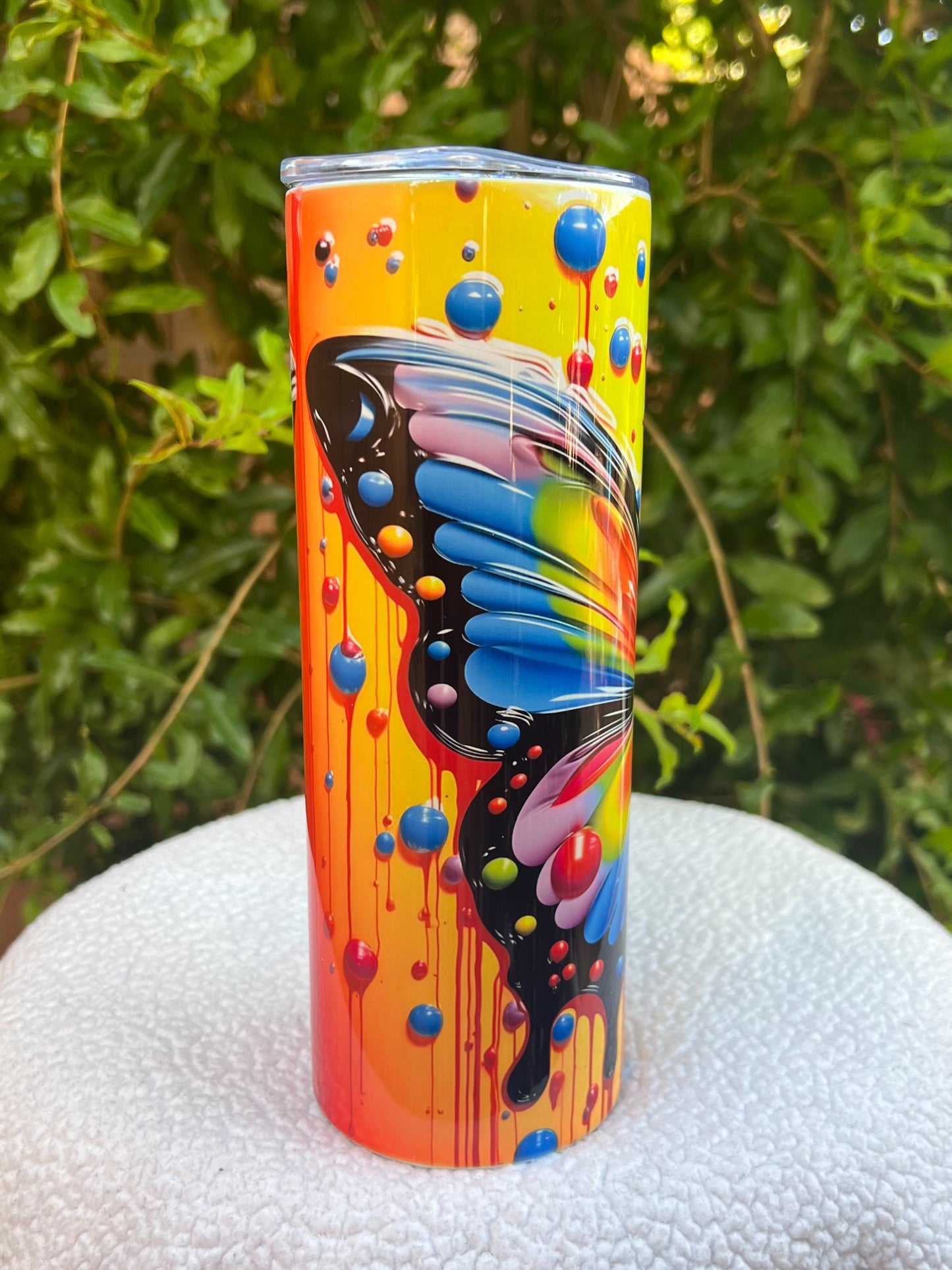 3D Butterfly Paint Tumbler