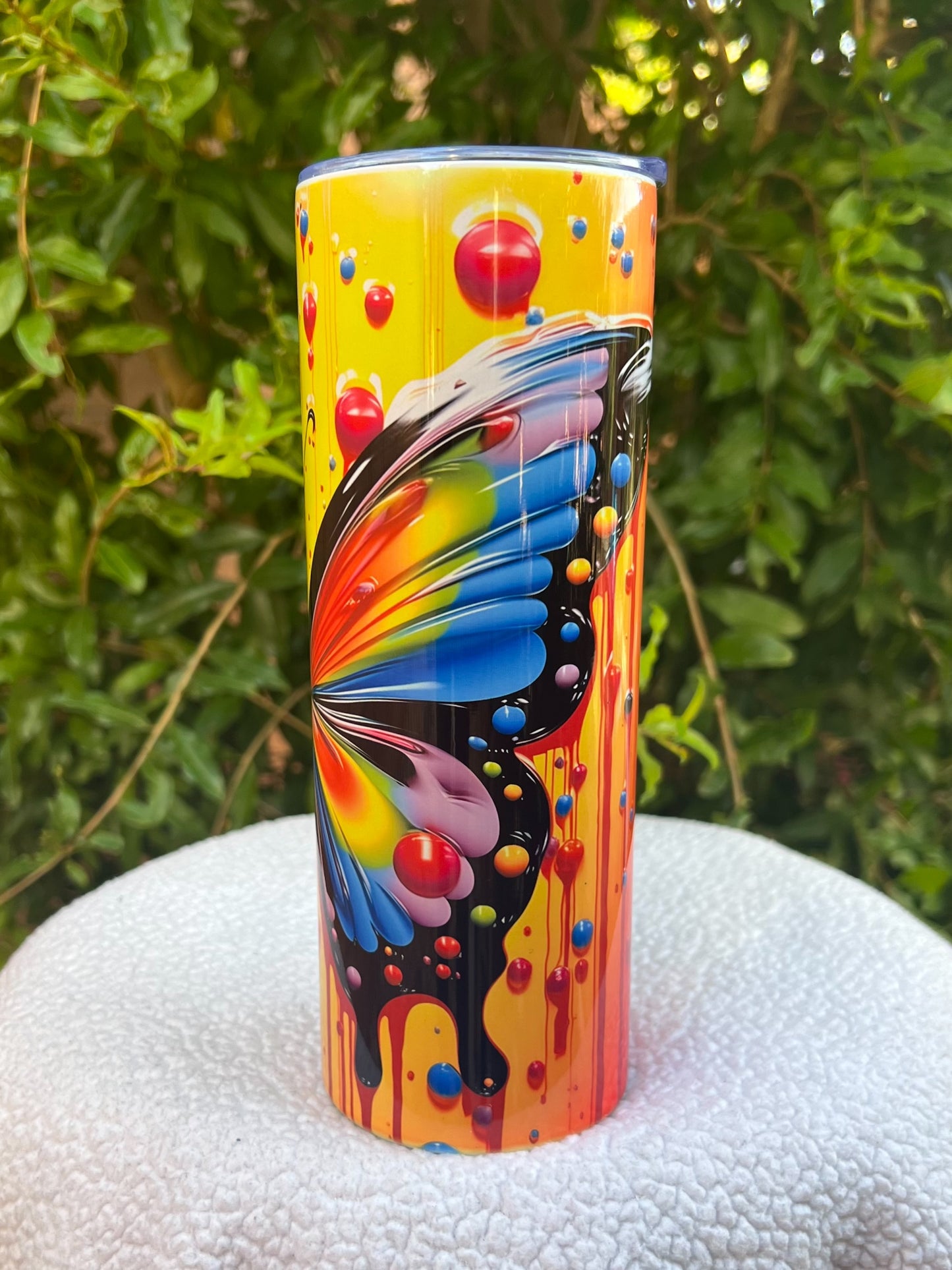 3D Butterfly Paint Tumbler