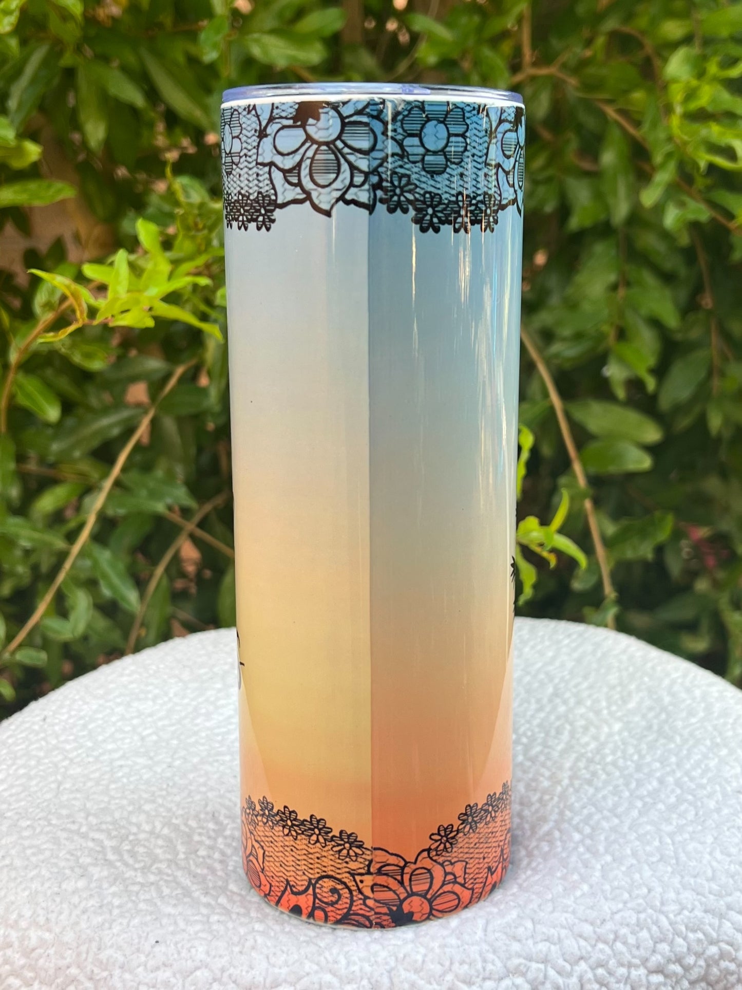 Spread Kindness Blue Peach Ombre Tumbler