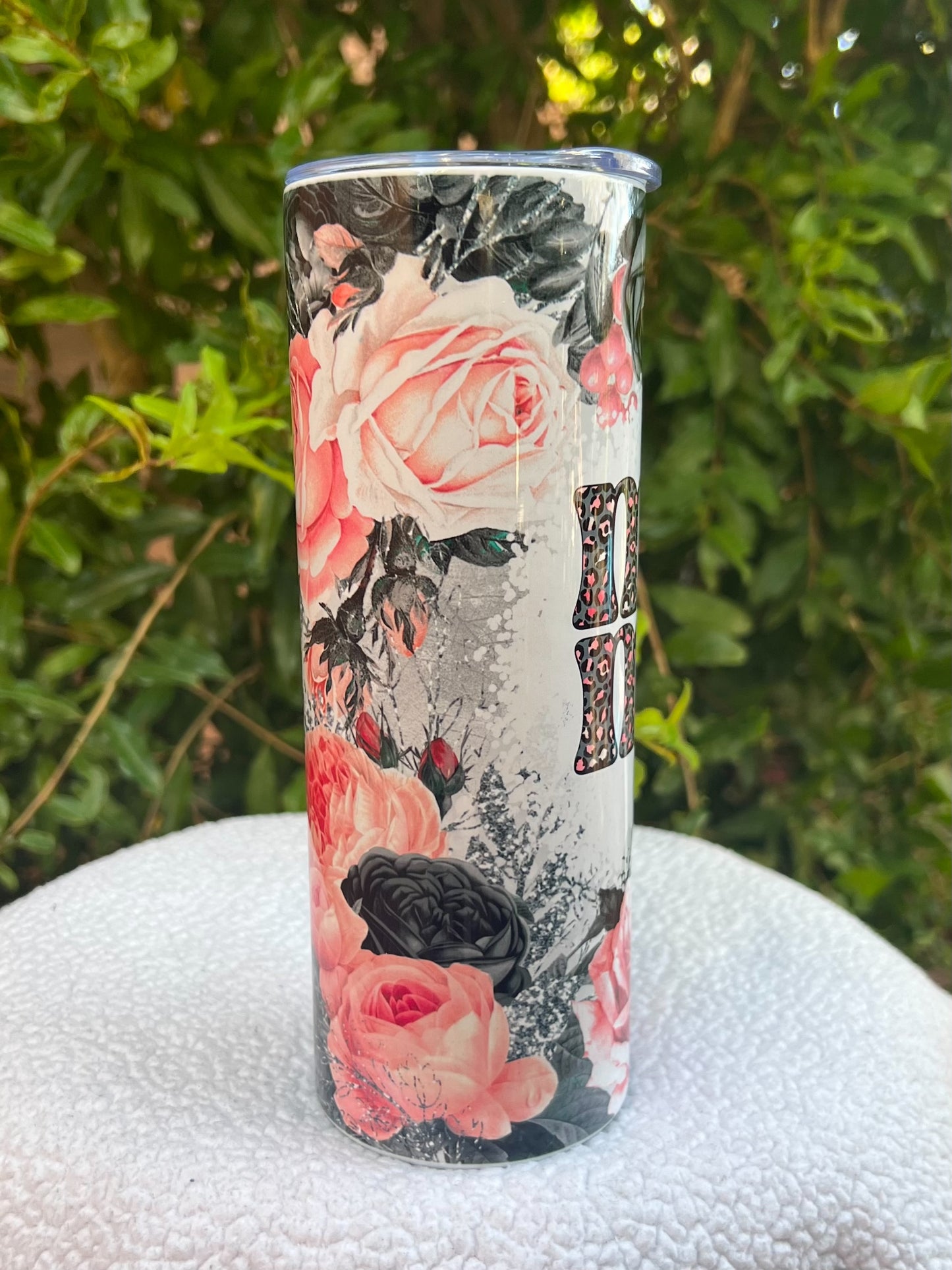 Mama Rose Grey and Pink Tumbler