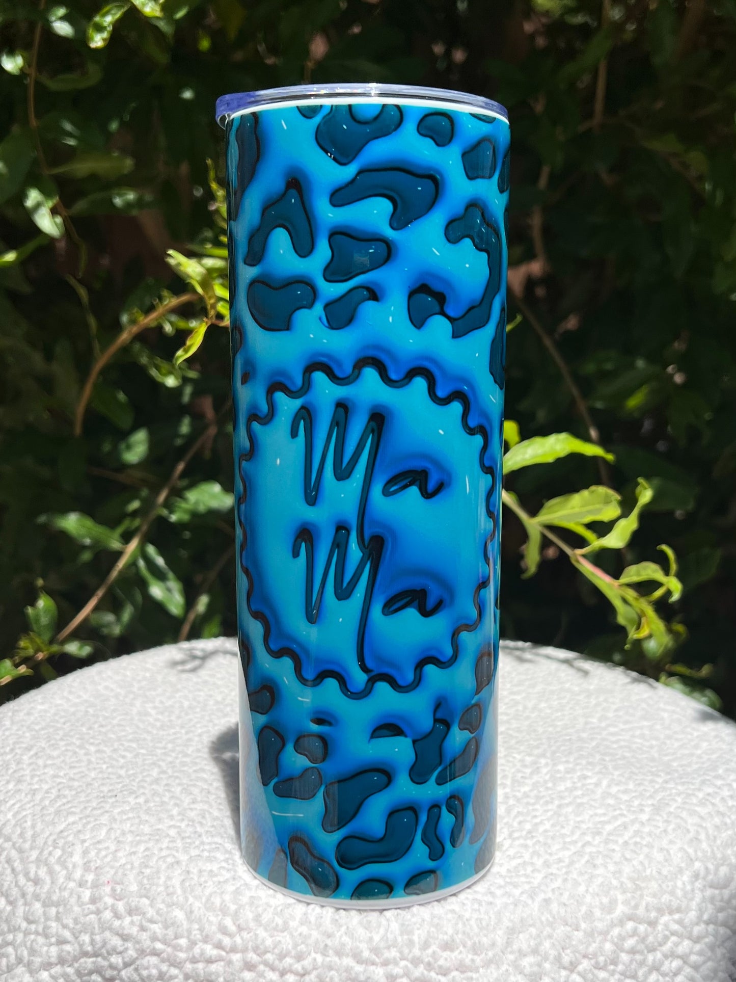 Leopard Blue MaMa Tumbler