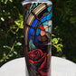 Double Skull Stained Glass Tumbler