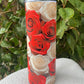 3D Red & White Roses Tumbler