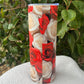 3D Red & White Roses Tumbler