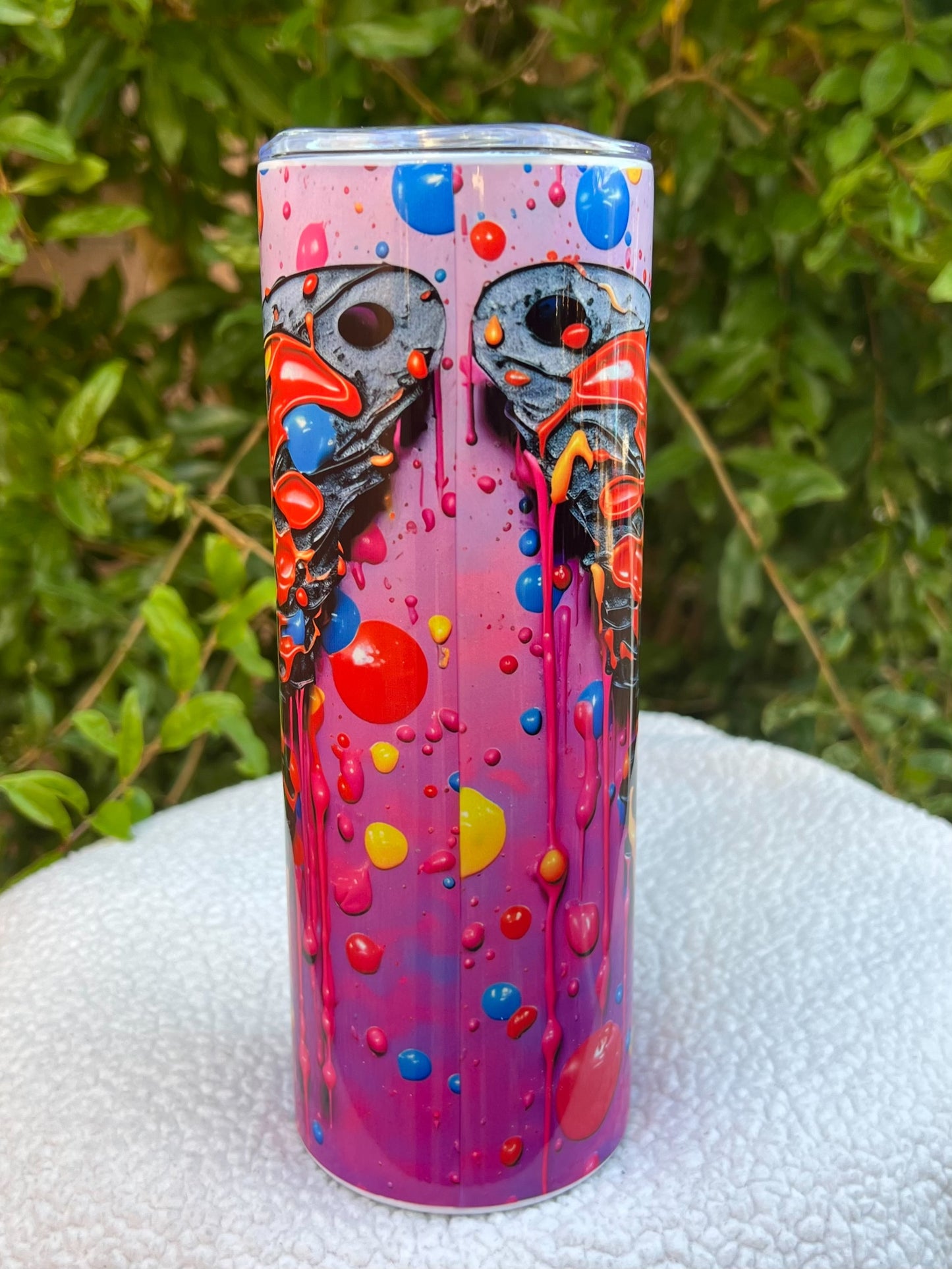 3D Purple Butterfly Paint Tumbler