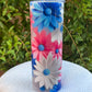 3D Pink and Blue Daisy Tumbler