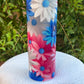 3D Pink and Blue Daisy Tumbler