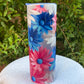 3D Pink and Blue Daisy Tumbler