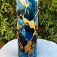 Blue and Gold Marble Tumbler