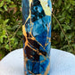 Blue and Gold Marble Tumbler