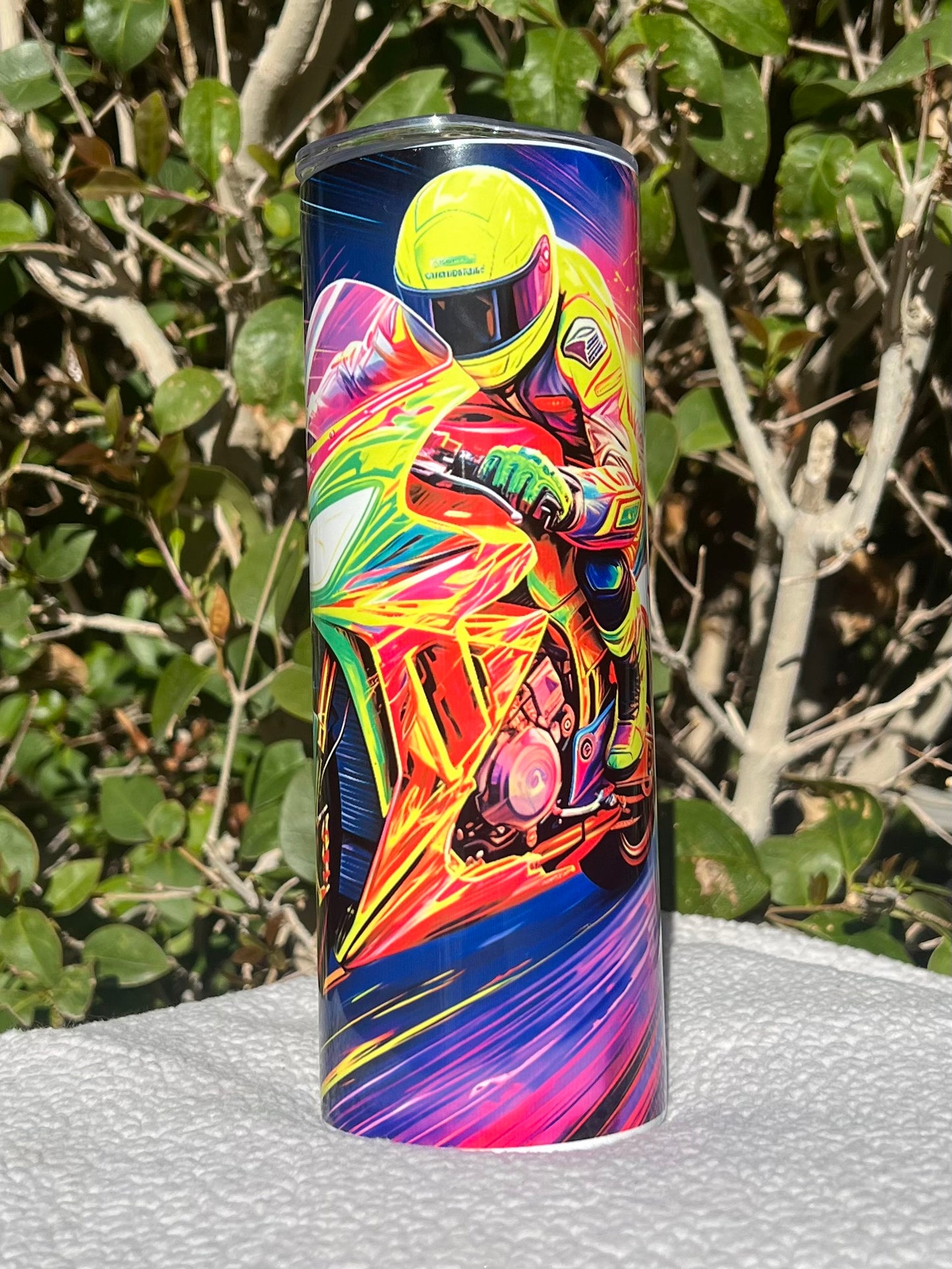 Neon Sports Bike Tumbler