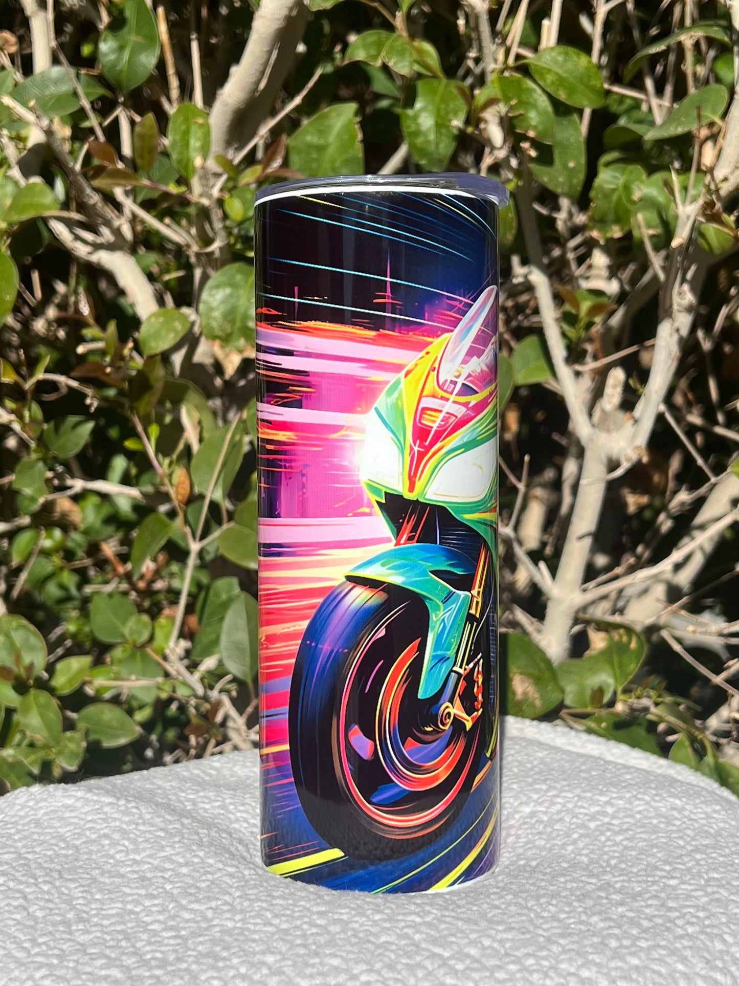 Neon Sports Bike Tumbler